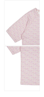 KOOKEESEE Baby Flower Henley Neck Tee