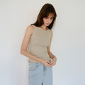 THE LILLE Melt Sleeveless Knit_Beige