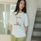 POEV Joy Cat T-Shirt - White Flower