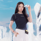 NEW BALANCE NBNEG3W652 / WOMEN Essential Ribbed Short Sleeve T-Shirt (NAVY)
