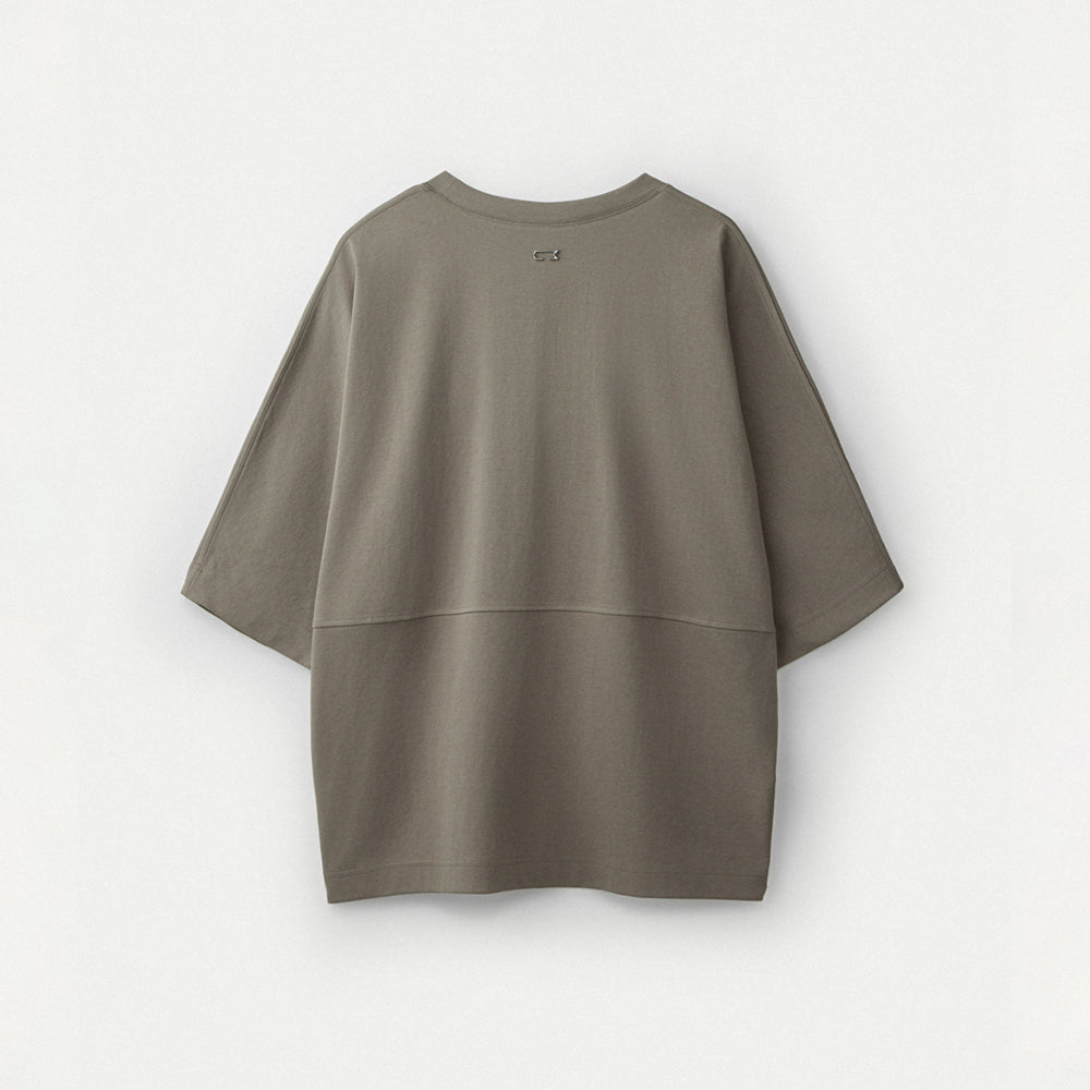 UMARMUNG Dolman Sleeve Oversized T Shirts_Olive