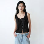 CORE DE Bunny lace blouse (black)