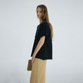 OL. [2ND]Boxy Cut off Tee(Navy)