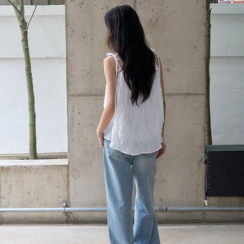 MORCEAU par MORCEAU [RE-ORDER] Wrinkled Lace Blouse_IVORY