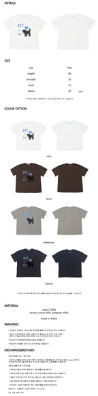 riandco PIT A PAT T-SHIRT_CHARCOAL