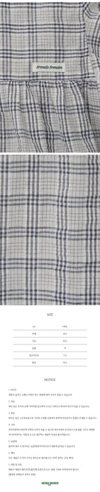 BRENDA BRENDEN SEOUL two way string blouse - check
