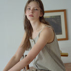 NILBY P [Jeongmin, Yeeun PICK] Two-way banding sleeveless vest Beige/ST [N6MBL05]