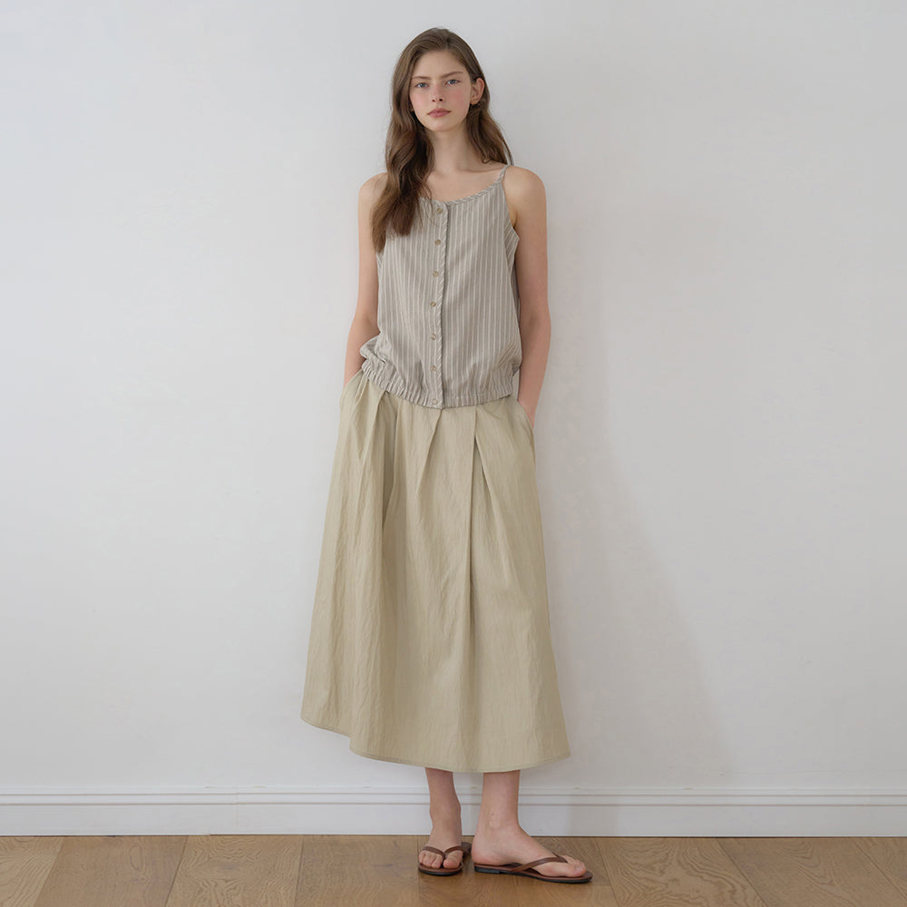 NILBY P [Jeongmin, Yeeun PICK] Two-way banding sleeveless vest Beige/ST [N6MBL05]