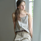 NILBY P [Jeongmin, Yeeun PICK] Two-way banding sleeveless vest Beige/ST [N6MBL05]