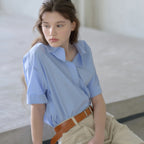 NILBY P Summer classic hidden shirt Blue [N6MBL01]