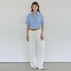 NILBY P Summer classic hidden shirt Blue [N6MBL01]