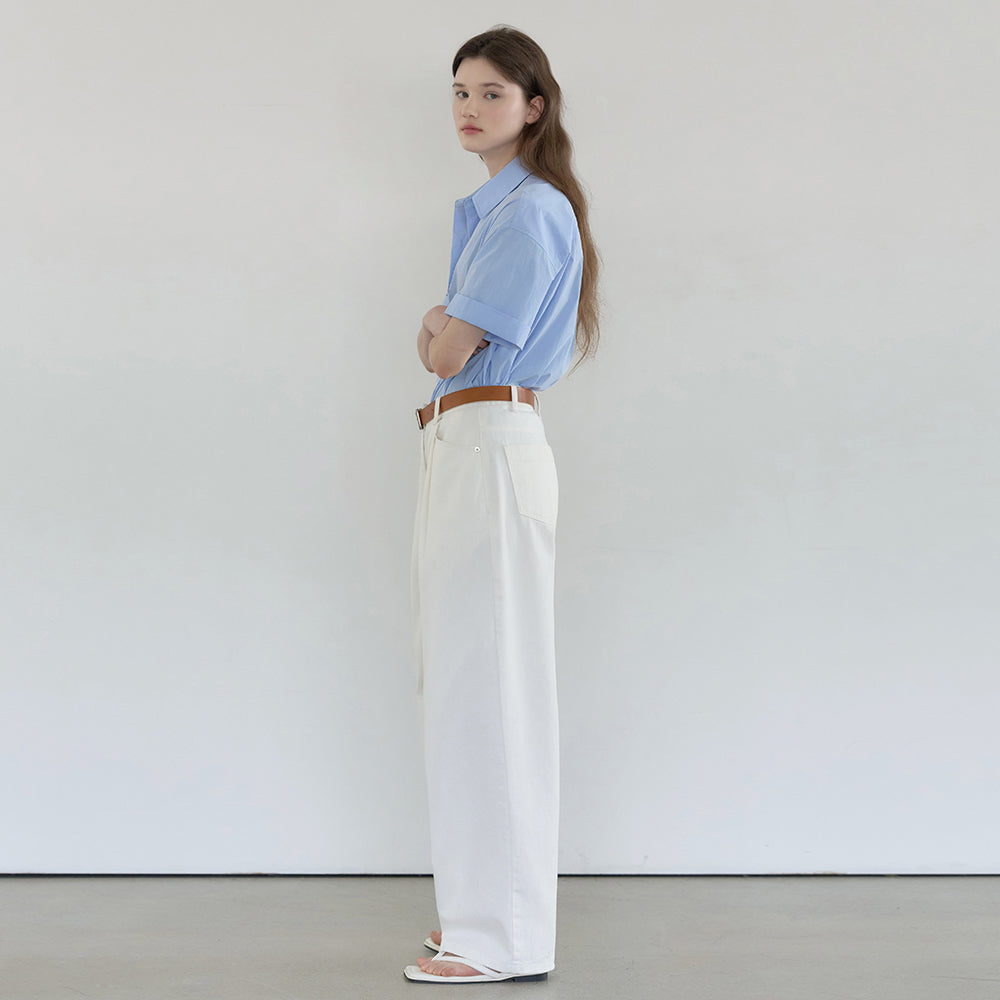 NILBY P Summer classic hidden shirt Blue [N6MBL01]