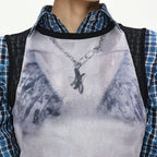 ADSB ANDERSSON BELL WET-PRINTED SLEEVELESS T- SHIRT atb1555w(WHITE/BLACK)