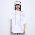 TUOMIO DAMAGED T-SHIRTS [WHITE]