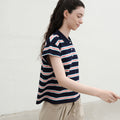 LEVAR Stripe PK T-shirt - Classic Navy Stripe