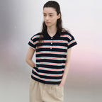 LEVAR Stripe PK T-shirt - Classic Navy Stripe