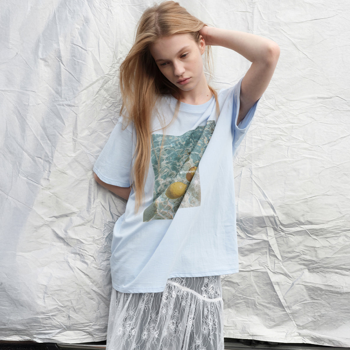 LEVAR Moment Graphic T-shirt - Polar Sky-Blue