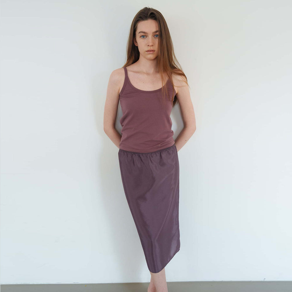 SEUREOUM Raw Camisole_Red Bean