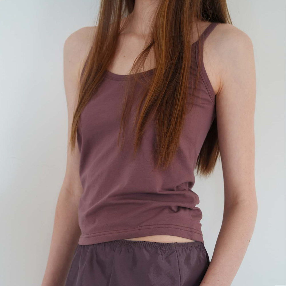 SEUREOUM Raw Camisole_Red Bean
