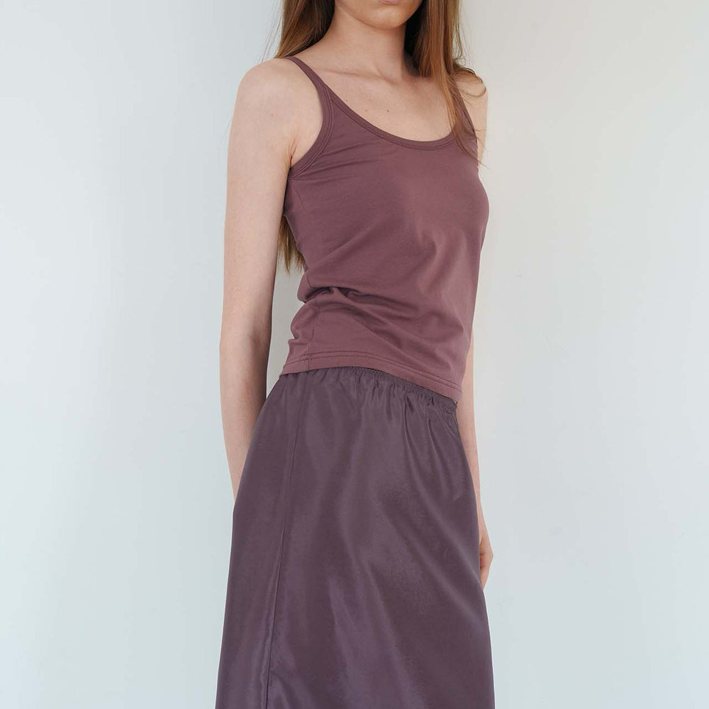 SEUREOUM Raw Camisole_Red Bean