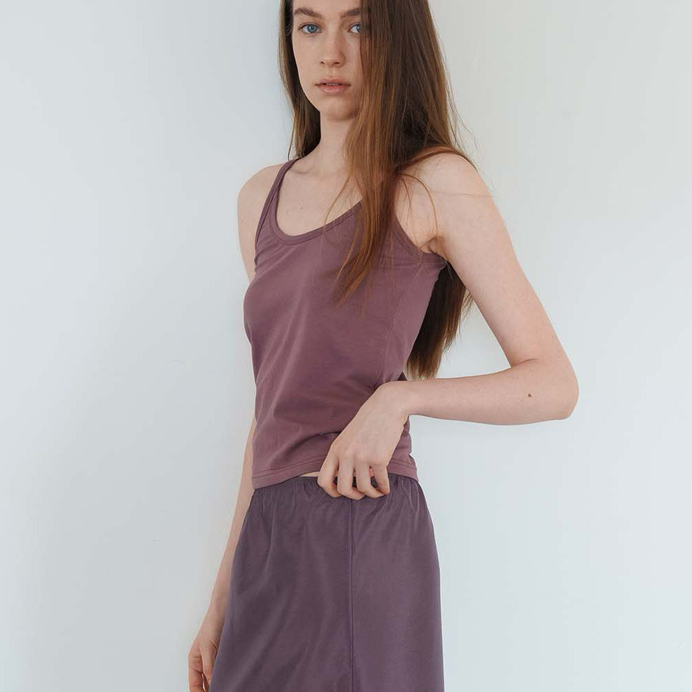 SEUREOUM Raw Camisole_Red Bean