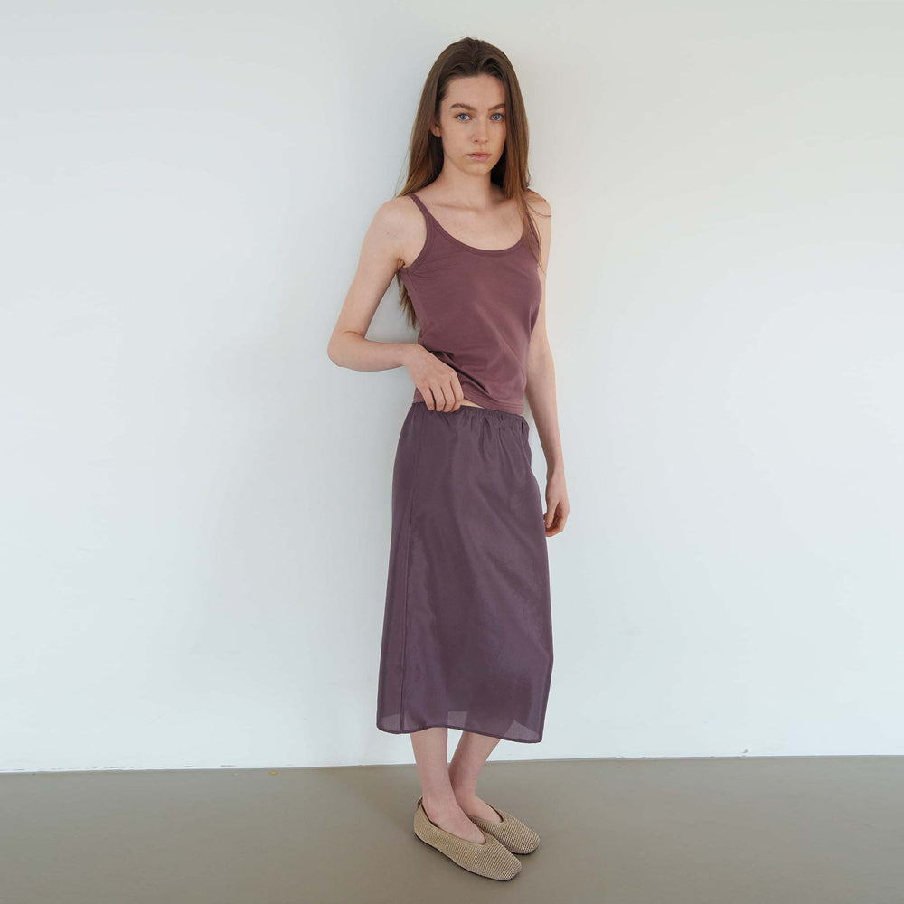 SEUREOUM Raw Camisole_Red Bean