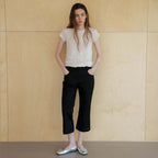 SEUREOUM Fade Wrinkle T-shirt_Cream Beige