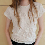 SEUREOUM Fade Wrinkle T-shirt_Cream Beige