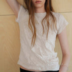 SEUREOUM Fade Wrinkle T-shirt_Cream Beige