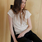SEUREOUM Fade Wrinkle T-shirt_Cream Beige