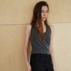 SEUREOUM Skin Halter Top_Charcoal