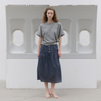 TOAVE Roll-Up Stripe T-Shirt (Melange gray)