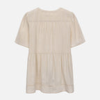 THURSDAY ISLAND Solid jacquard long blouse_T254ABL282W