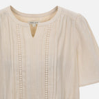 THURSDAY ISLAND Solid jacquard long blouse_T254ABL282W