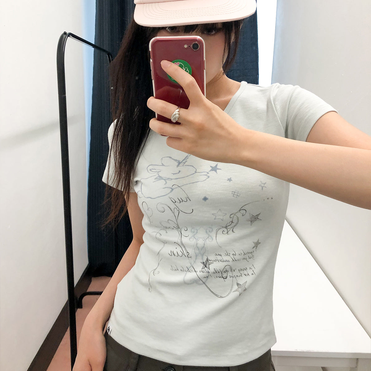 HUGYOURSKIN Unicorn drawing T (Blue)