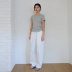 URAGO Tencel shirring half t-shirt_3colors