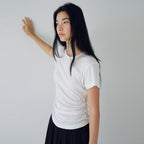 URAGO Tencel shirring half t-shirt_3colors