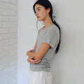 URAGO Tencel shirring half t-shirt_3colors