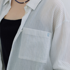 GONGDERINE James Striped Shirt (Blue)