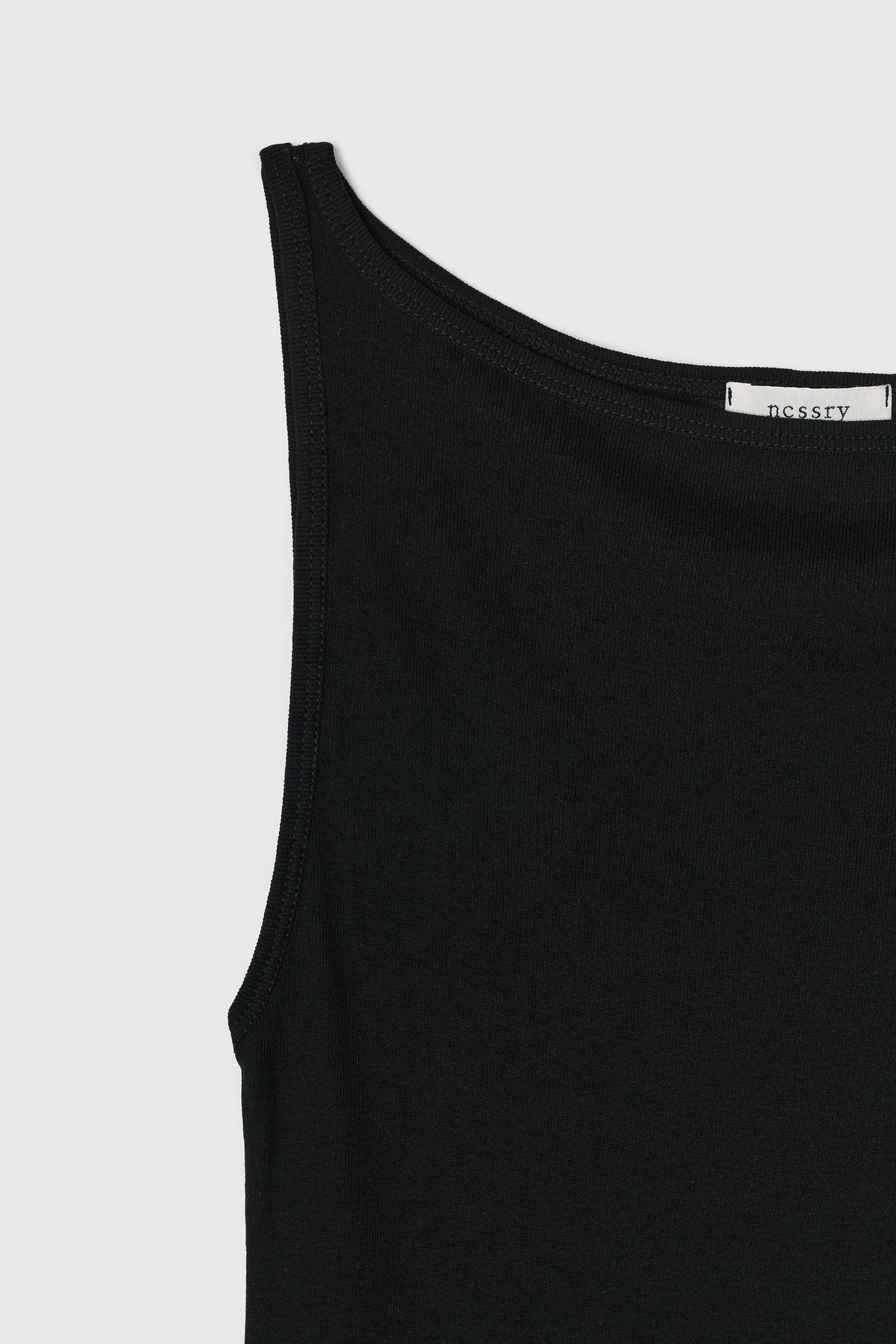 NCSSRY Boat Neck Sleeveless Top (Black)