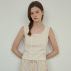 OURNOSTALGIA Cider linen knit sleeveless_3color(OC25-KN07)
