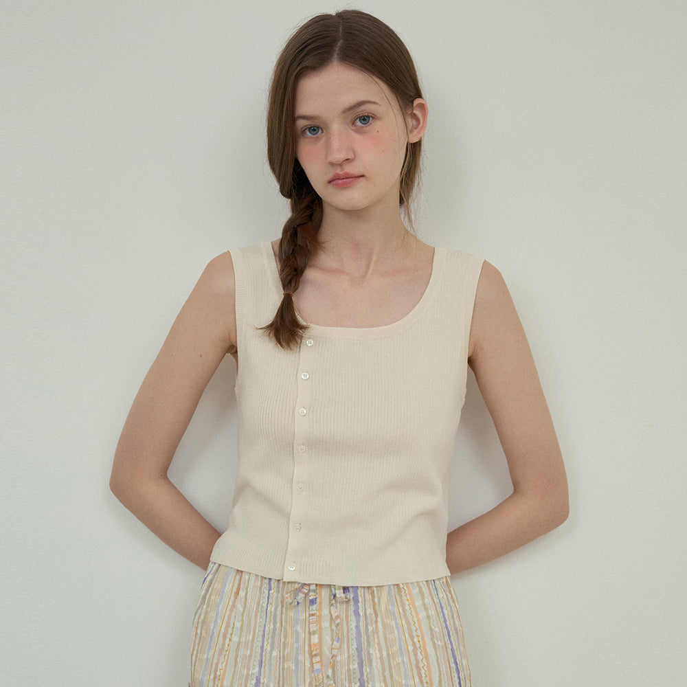 OURNOSTALGIA Cider linen knit sleeveless_3color(OC25-KN07)