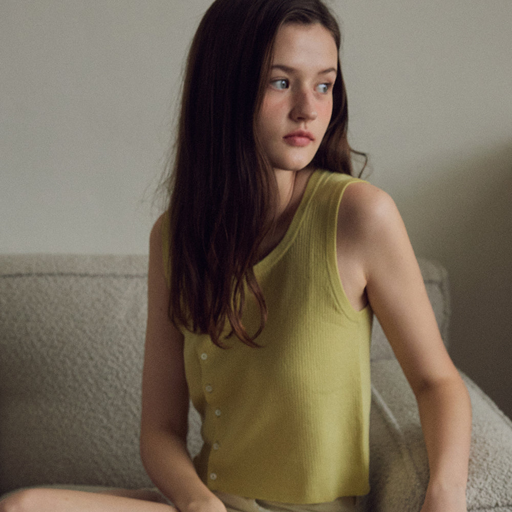 OURNOSTALGIA Cider linen knit sleeveless_3color(OC25-KN07)