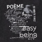 ROCKCAKE Poeme Hotfix Printed Top - Black