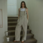 OPENDOORSTUDIO OPENDOORSTUDIO Wide-Leg Overalls Beige