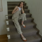 OPENDOORSTUDIO OPENDOORSTUDIO Wide-Leg Overalls Beige