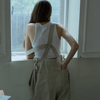 OPENDOORSTUDIO OPENDOORSTUDIO Wide-Leg Overalls Beige