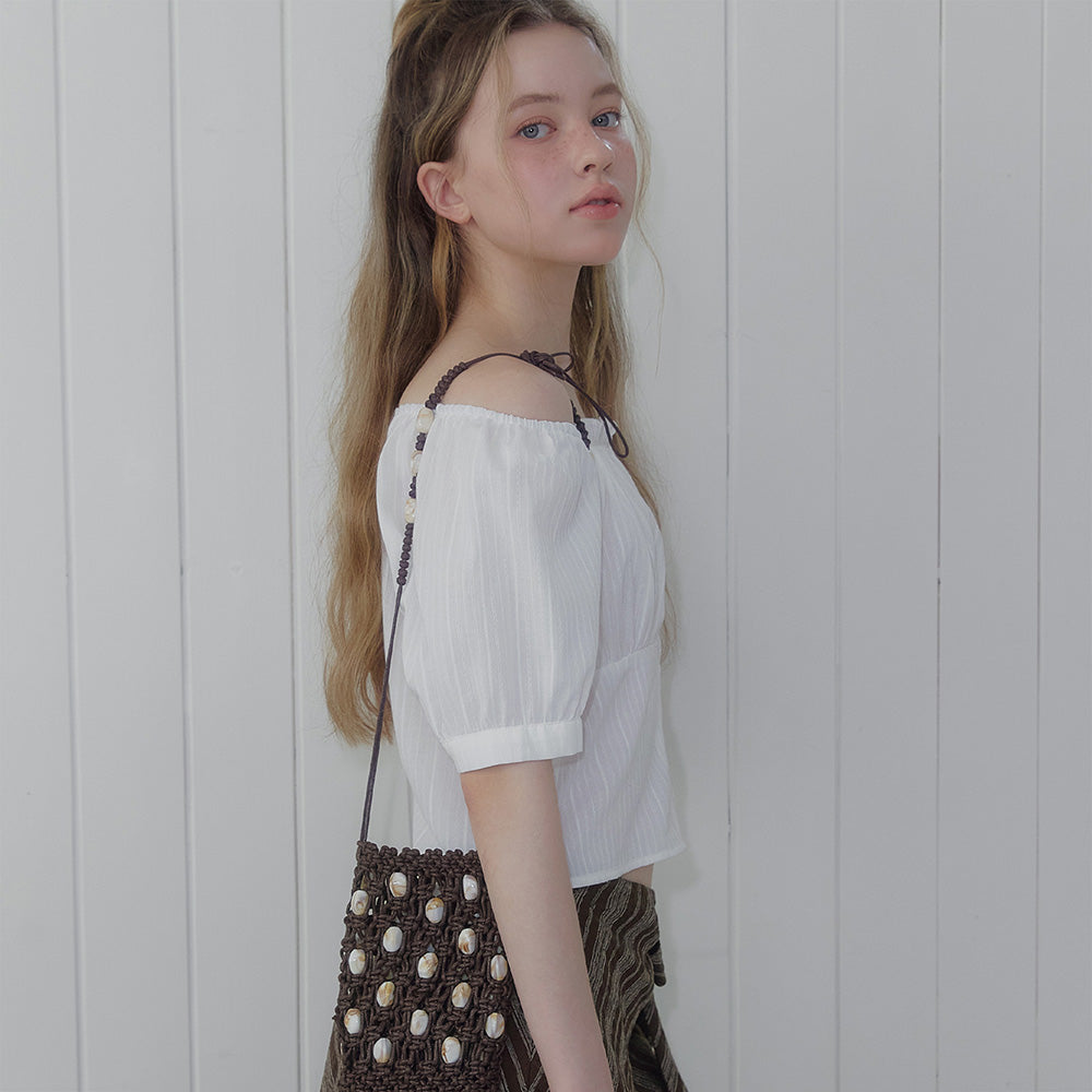 TWEE Two-way banding short-sleeved blouse