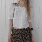 TWEE Two-way banding short-sleeved blouse