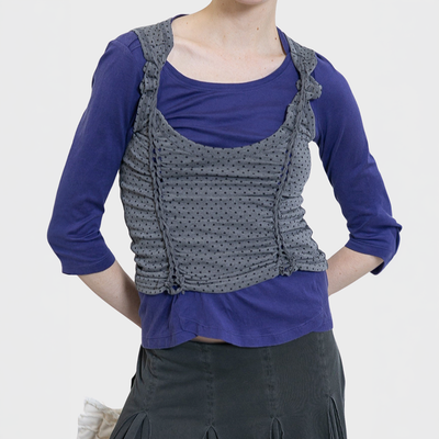 (W) BRAID TANK-TOP (GRAY(DOT))